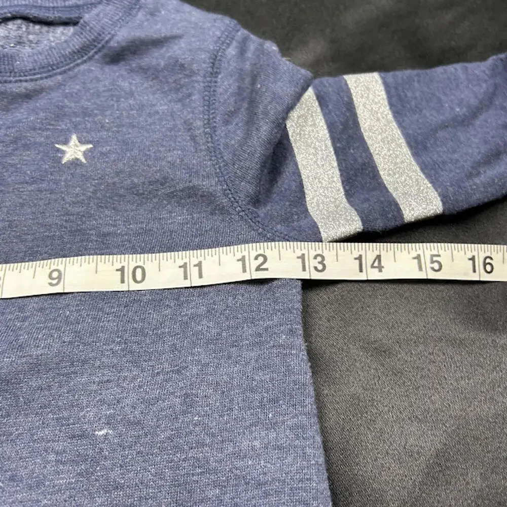OshKosh B'gosh Girls Blue‎ Silver Long Sleeve Sweater Dress Size 5Y